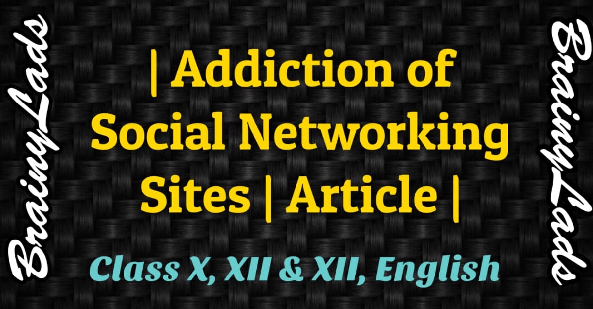 Addiction of Social Networking Sites