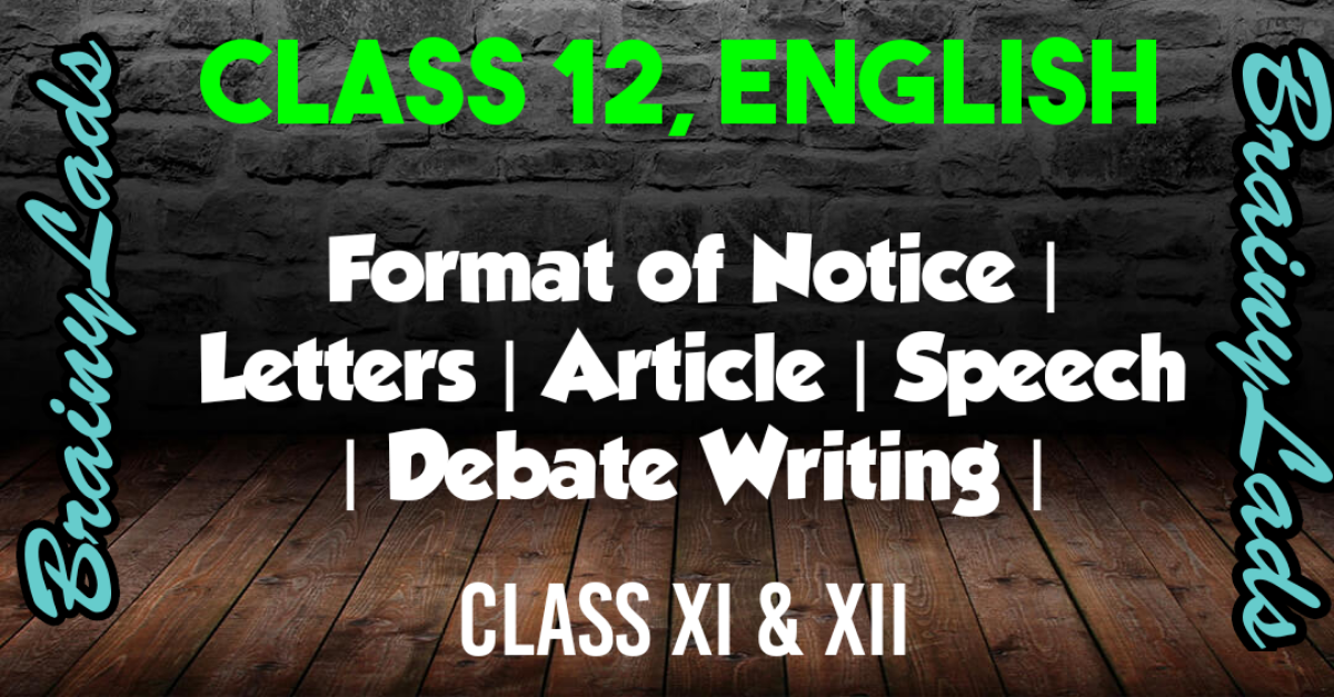 Format of Notice Writing
