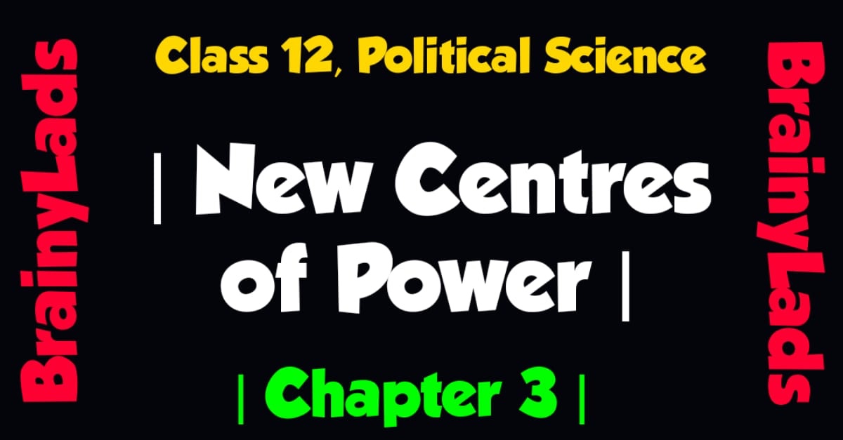Alternative Centres of power
