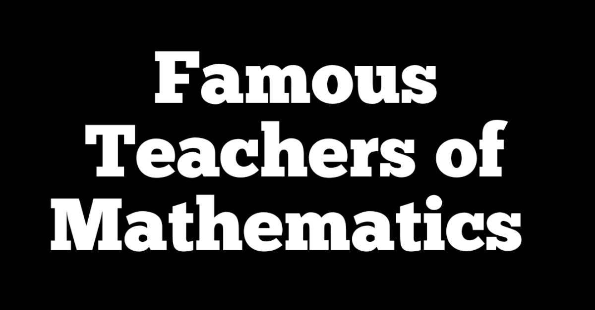 Famous Teachers of Mathematics in Rewari