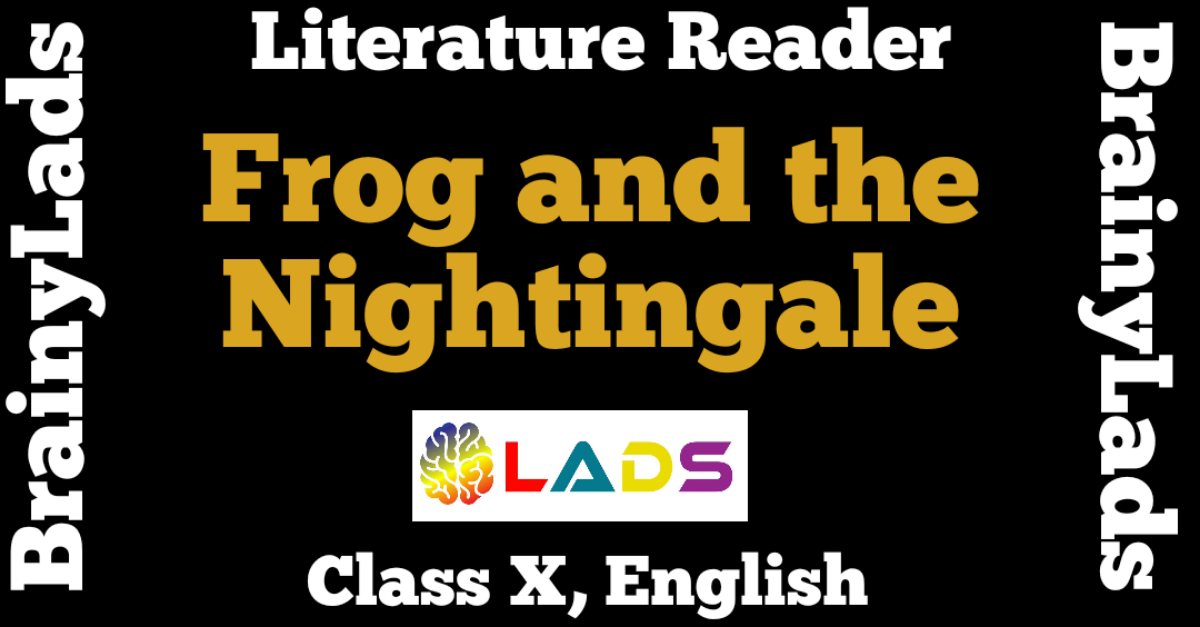 summary of the poem the frog and the nightingale