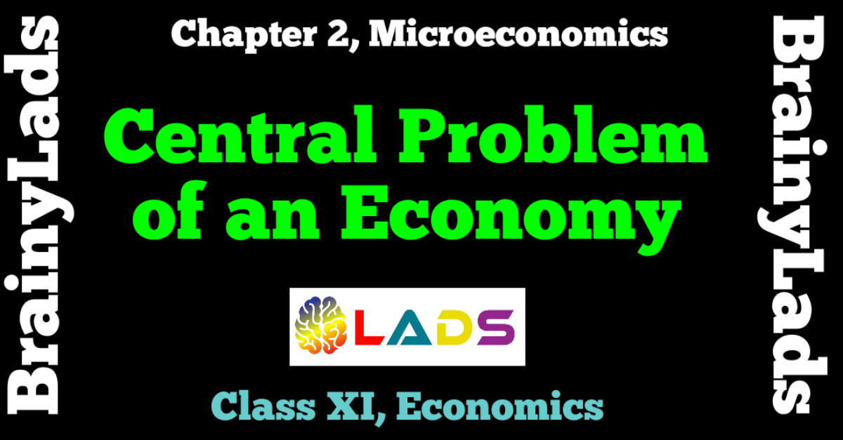 Central Problem of An Economy