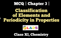 MCQ of Classification of Elements and Periodicity in Properties