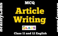 MCQ of Article Writing