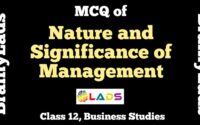 MCQ of Nature and Significance of Management