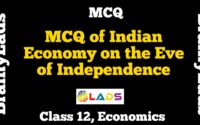 MCQ of Indian Economy on the Eve of Independence