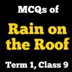 MCQ of Rain on the Roof