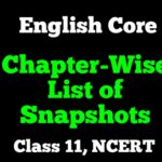 Chapter Wise List of Snapshots