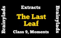 Extracts of The Last Leaf