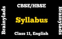 Class 11 English Syllabus CBSE NCERT HBSE