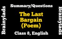 The Last Bargain Poem Class 8 English