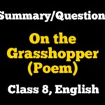 On the Grasshopper and Cricket Poem Summary Class 8