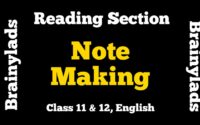 Format of Note Making Class 12