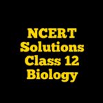 NCERT Solutions for Class 12 Biology