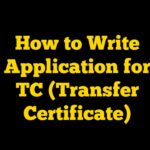 Application for TC Transfer Certificate