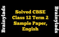 Solved Class 12 Term 2 Sample Paper