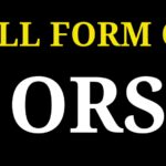 ORS Full Form